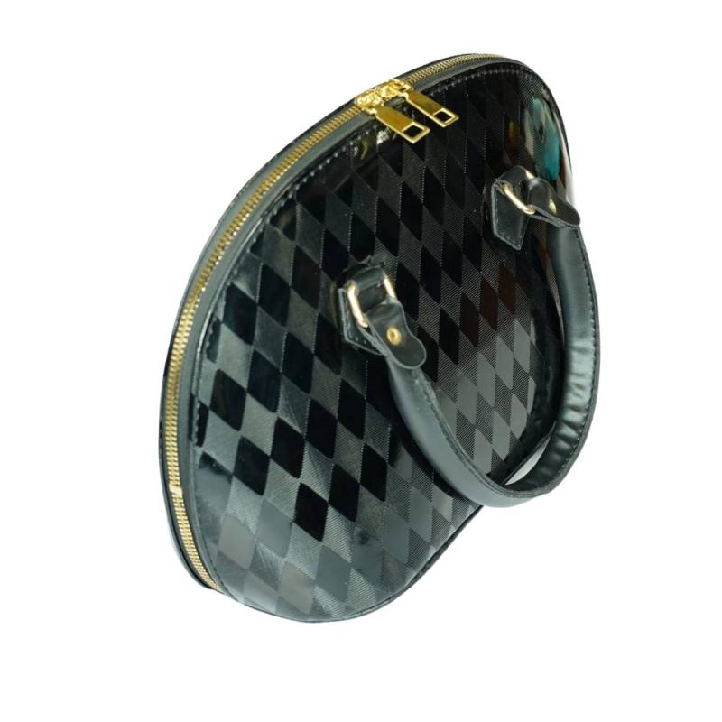 کیف چرمی براق لوزی لوزی بزرگ کد 0105